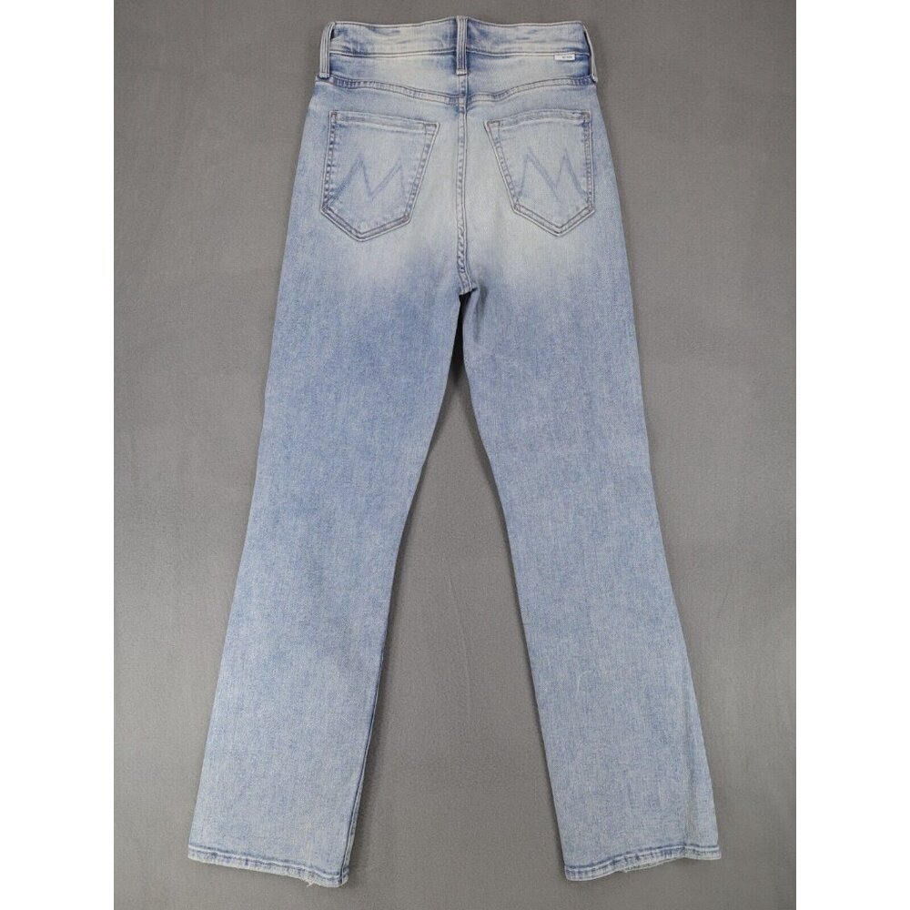 MOTHER Blue Ankle Cropped Jeans with Distressed Details - Picture 5 of 11